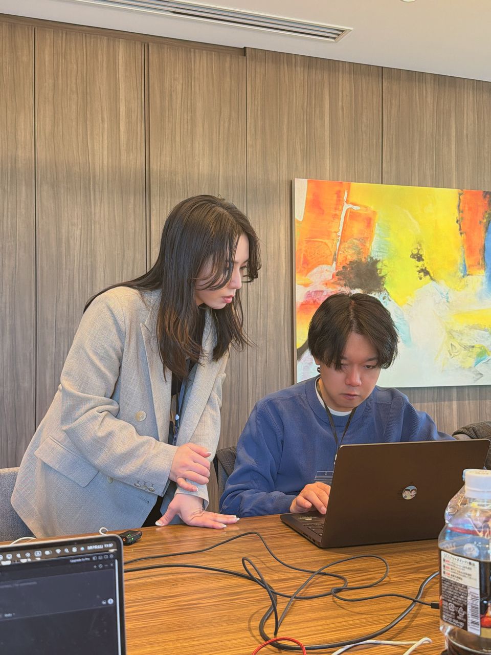 対面作業会・懇親会の様子