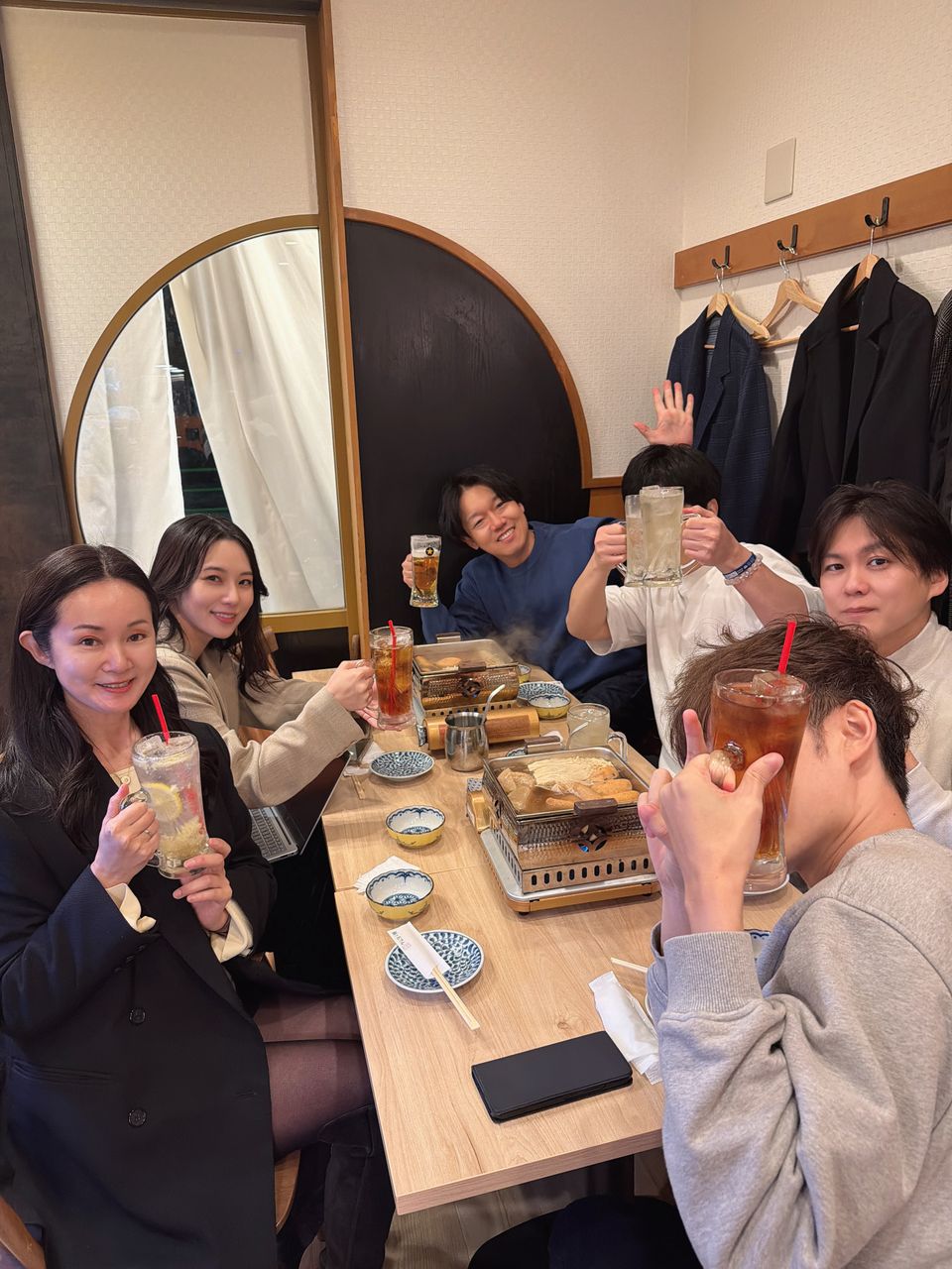 対面作業会・懇親会の様子